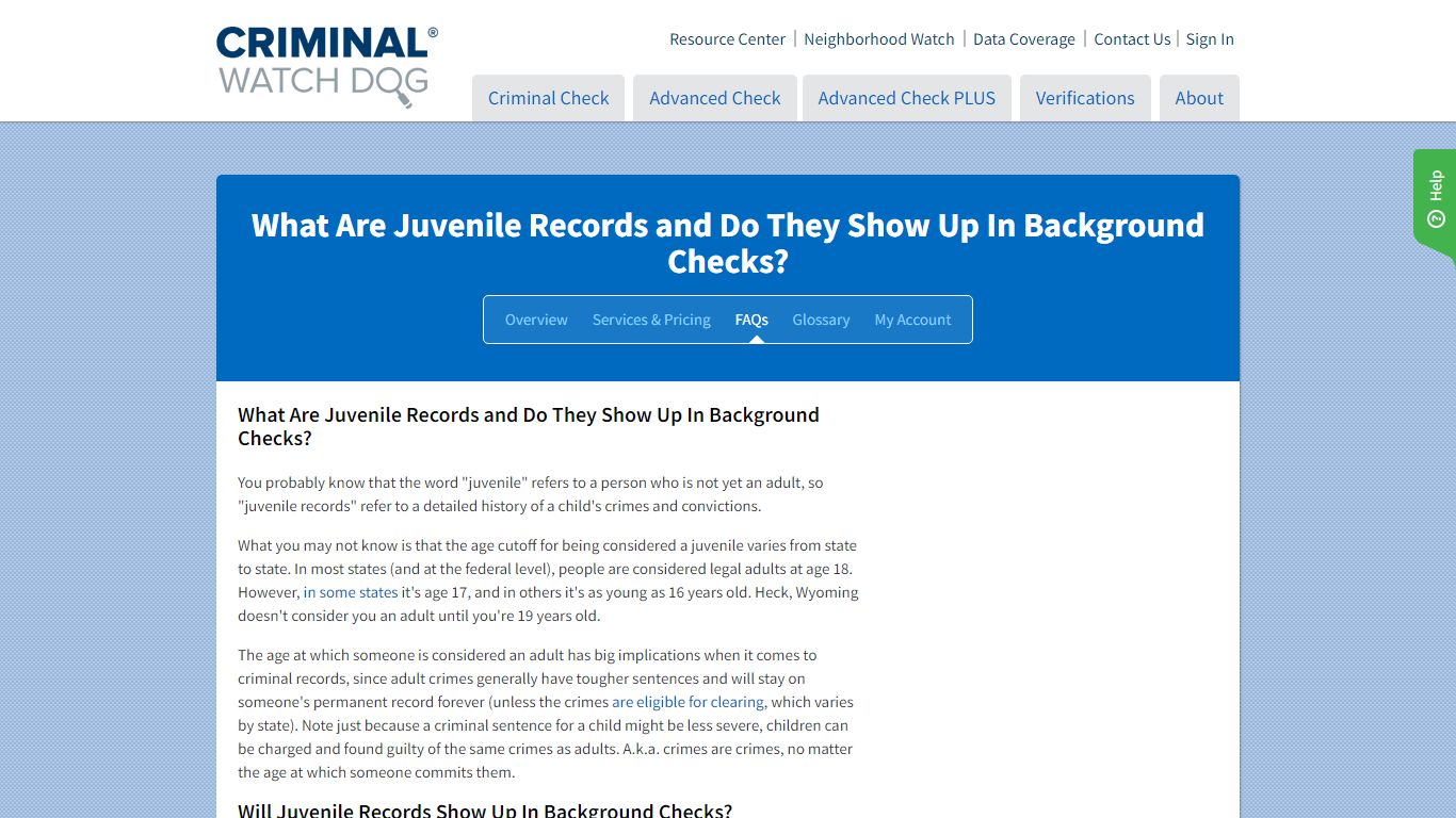 What Are Juvenile Records? | CriminalWatchDog